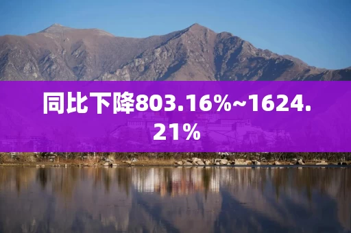 同比下降803.16%~1624.21%