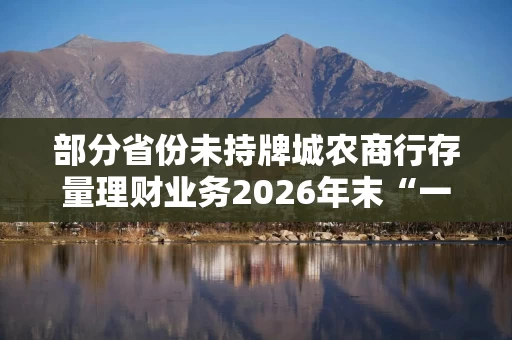 部分省份未持牌城农商行存量理财业务2026年末“一刀切”？有城商行已收到“口头通知”