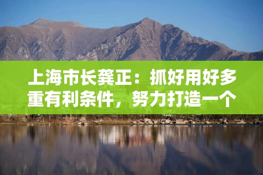 上海市长龚正：抓好用好多重有利条件，努力打造一个强大的国际金融中心，为建设金融强国贡献上海力量