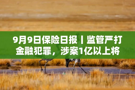 9月9日保险日报丨监管严打金融犯罪，涉案1亿以上将列为重大案件！台风“摩羯”相关保险赔款超4000万元