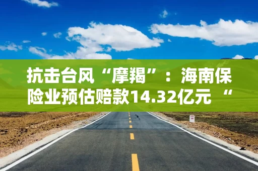 抗击台风“摩羯”：海南保险业预估赔款14.32亿元 “金融十条”支持灾后重建