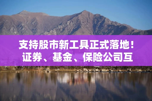 支持股市新工具正式落地！ 证券、基金、保险公司互换便利即日起可申报