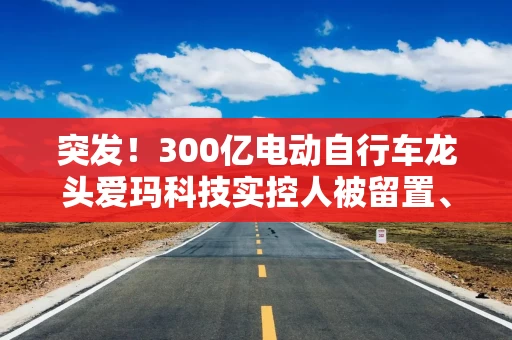 突发！300亿电动自行车龙头爱玛科技实控人被留置、立案调查，怎么了？