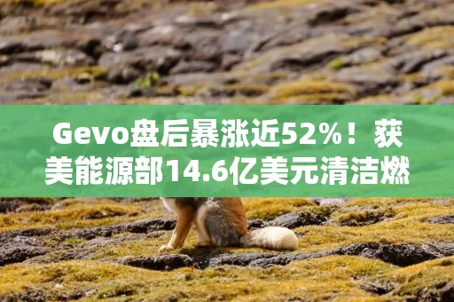 Gevo盘后暴涨近52%！获美能源部14.6亿美元清洁燃料项目融资