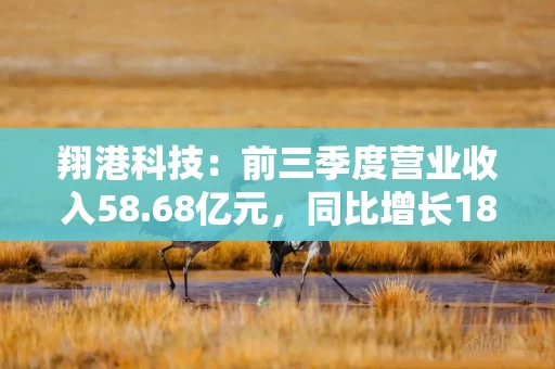 翔港科技：前三季度营业收入58.68亿元，同比增长18.82%