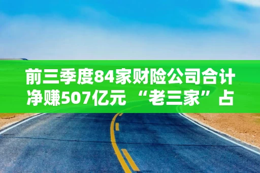 前三季度84家财险公司合计净赚507亿元 “老三家”占比超八成