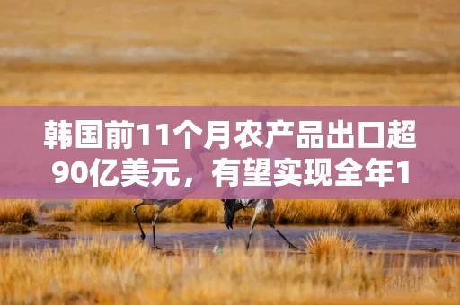 韩国前11个月农产品出口超90亿美元，有望实现全年100亿美元目标