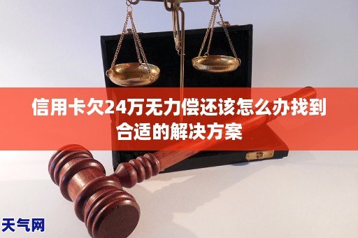 信用卡欠24万无力偿还该怎么办找到合适的解决方案