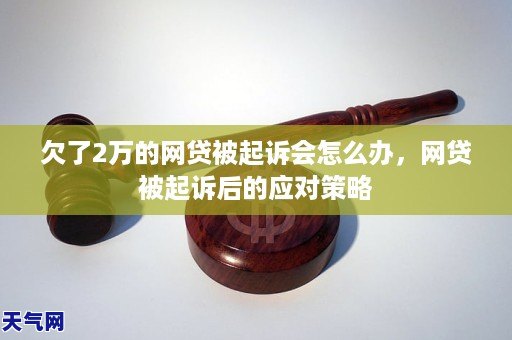 欠了2万的网贷被起诉会怎么办，网贷被起诉后的应对策略