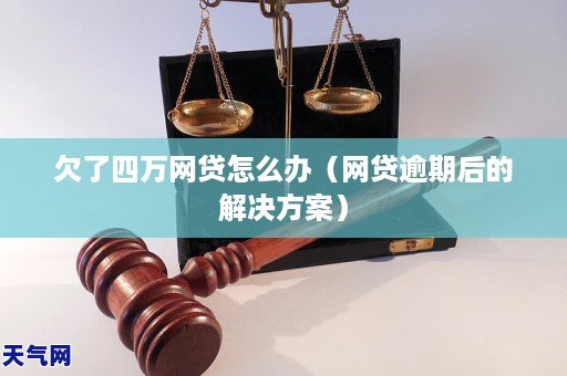 欠了四万网贷怎么办（网贷逾期后的解决方案）