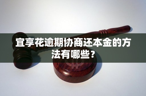 宜享花逾期协商还本金的     有哪些？