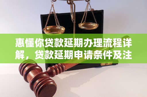 惠懂你贷款延期办理流程详解，贷款延期申请条件及注意事项