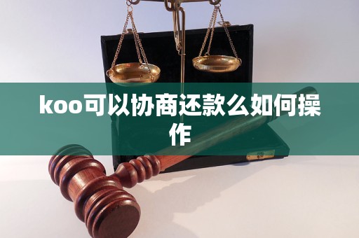 koo可以协商还款么如何操作