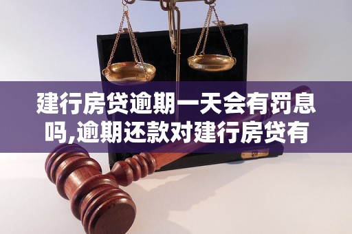 建行房贷逾期一天会有罚息吗,逾期还款对建行房贷有什么影响