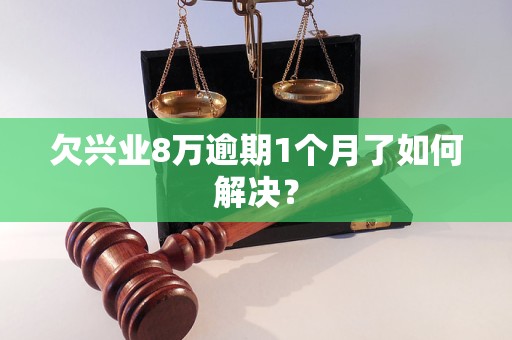 欠兴业8万逾期1个月了如何解决？