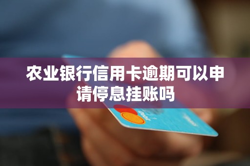 农业银行信用卡逾期可以申请停息挂账吗