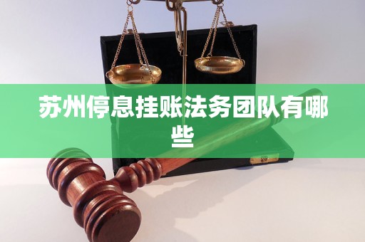 苏州停息挂账法务团队有哪些