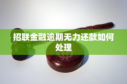 招联金融逾期无力还款如何处理