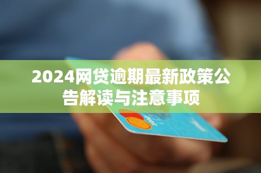 2024网贷逾期最新政策公告解读与注意事项