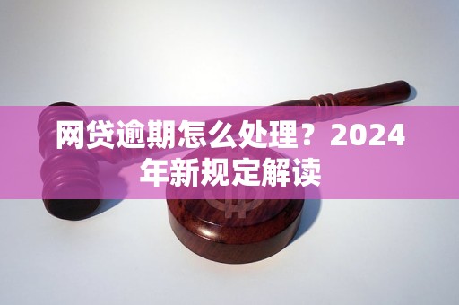 网贷逾期怎么处理？2024年新规定解读