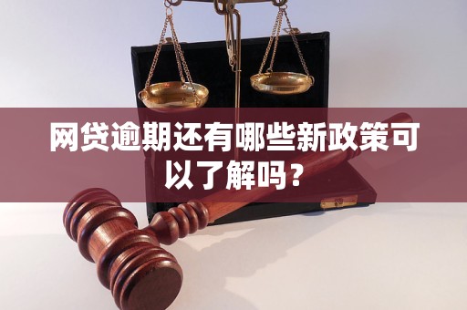 网贷逾期还有哪些新政策可以了解吗？