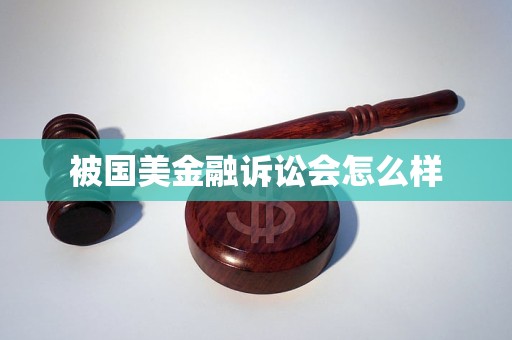 被国美金融诉讼会怎么样