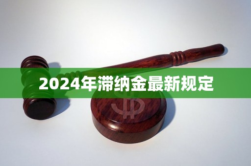 2024年滞纳金最新规定