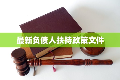 最新负债人扶持政策文件