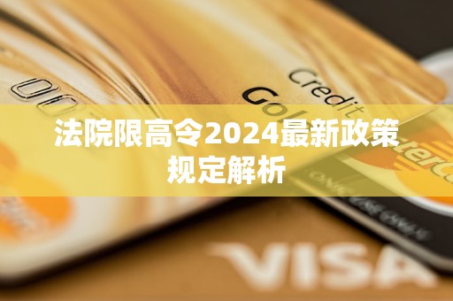 法院限高令2024最新政策规定解析