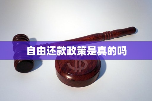 自由还款政策是真的吗