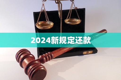 2024新规定还款