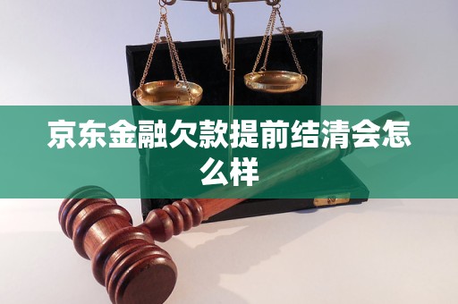 京东金融欠款提前结清会怎么样