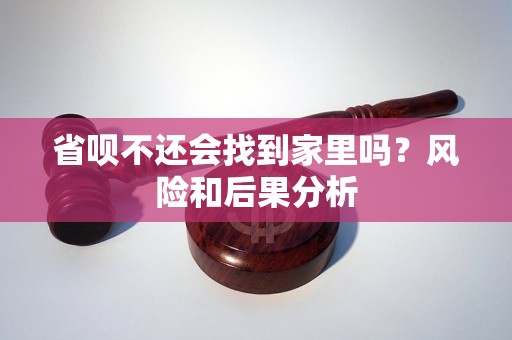 省呗不还会找到家里吗？风险和后果分析