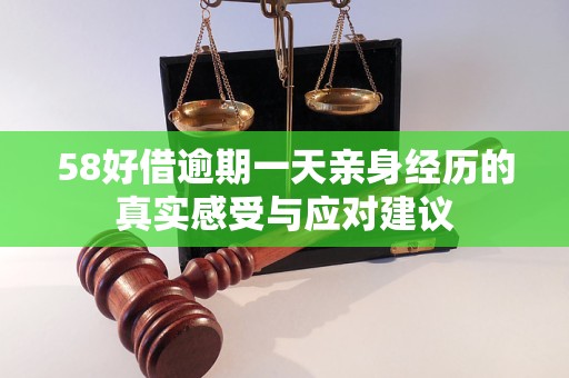 58好借逾期一天亲身经历的真实感受与应对建议