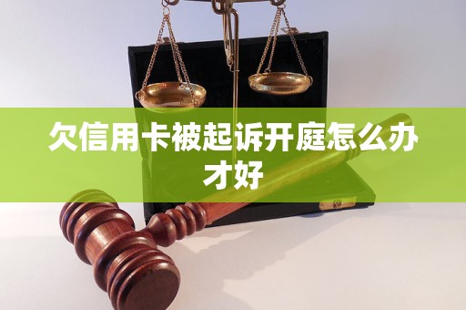 欠信用卡被起诉开庭怎么办才好