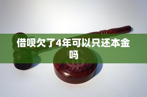 借呗欠了4年可以只还本金吗