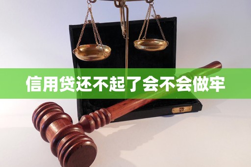 信用贷还不起了会不会做牢