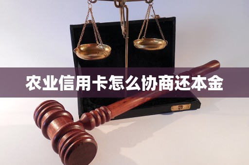 农业信用卡怎么协商还本金