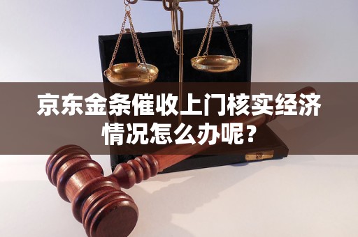 京东金条催收上门核实经济情况怎么办呢？