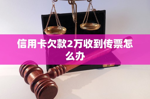 信用卡欠款2万收到传票怎么办