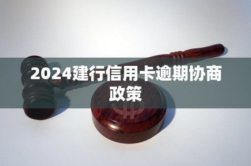 2024建行信用卡逾期协商政策