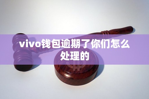 vivo钱包逾期了你们怎么处理的